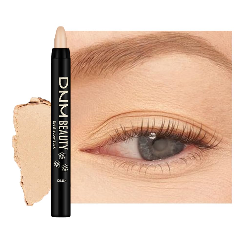 evpct Beige Matte Cream Eye Shadow Sticks Brightener Pencils for Women, Beige Yellow Silky Eyeshadow Applicator Stick Pen Waterproof, Blendable Crease-Proof Stick Eyeshadow Matte Eye Makeup 59