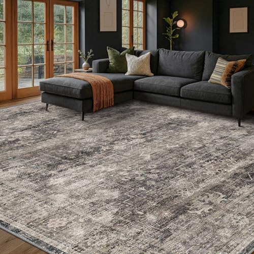 Farmhouse Charcoal Stone 6x9 Rug by Unknown