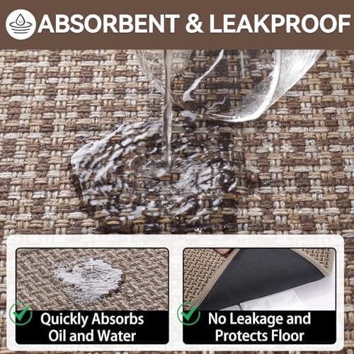 YDKGL Front Door Mat Indoor Non Slip Entry Mat Extra Large Brown 36"x60" - Image 6