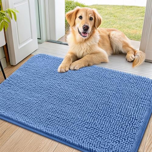 Smiry Dog Door Mat for Muddy Paws 34x21, Absorbs Moisture and Dirt Doormat by Smiry