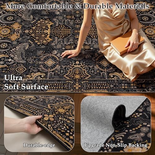 Ruaruarug Washable Area Rug 8×10 Ultra Soft - Image 2