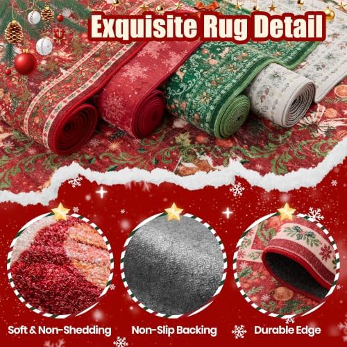 2x6 Christmas Runner Rug for Hallway, Washable Kitchen Rugs - Image 7