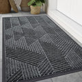Smiry Front Door Mat Outside Entrance, Low Profile Rubber Doormat by Smiry
