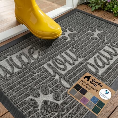 GORILLA GRIP WeatherMAX Door Mat, Indoor Outdoor Use by GorillaGrip