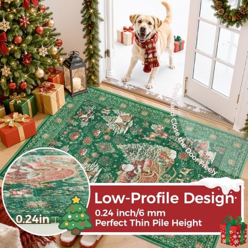 Christmas Kitchen Rugs 2x6 Runner Rug Washable Rugs - Image 5