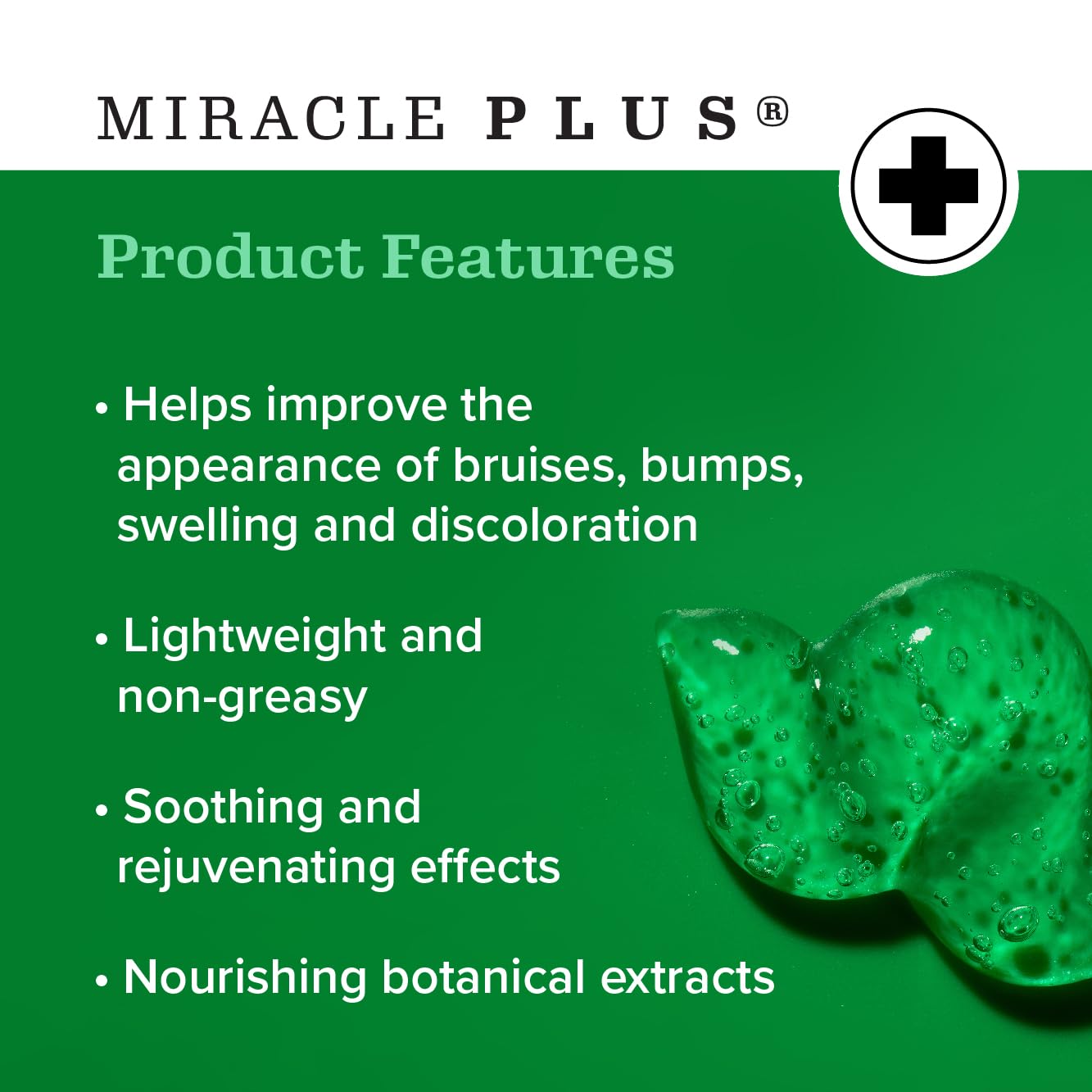 Miracle Plus Natural Arnica Bruise Body Gel | Arnica Montana Lotion For Thin Skin Bruising And Swelling After Surgery | Extra Strength Vitamin K Cream | Skin Care Ointment For Bruises, 2-Pack