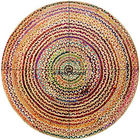 COTTON CRAFT Jute Chindi Braid Rag Rug - Image 4