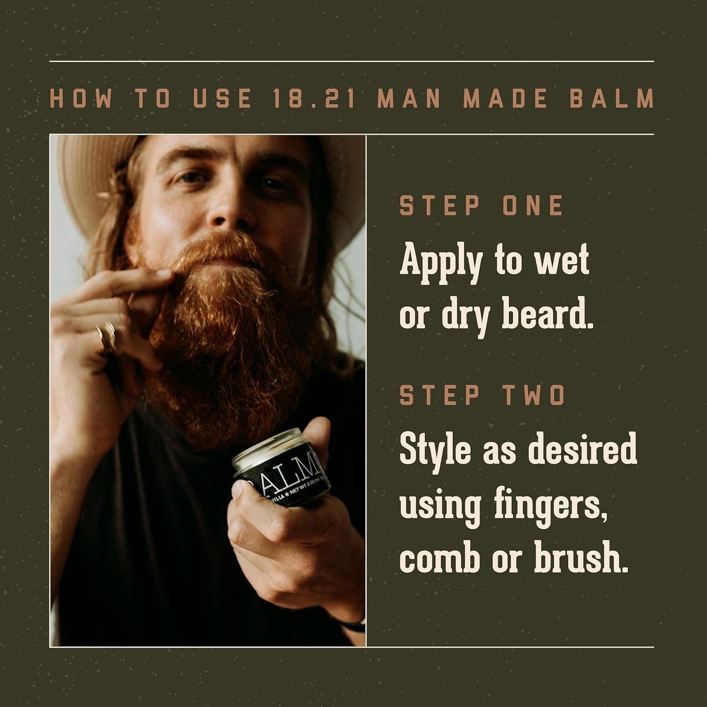 18.21 Man Made Absolute Mahogany Beard Oil & Beard Balm 2-Set Bundle, All Hair & Skin Types for Men, Strengthens and Moisturizes in a Manly Aroma