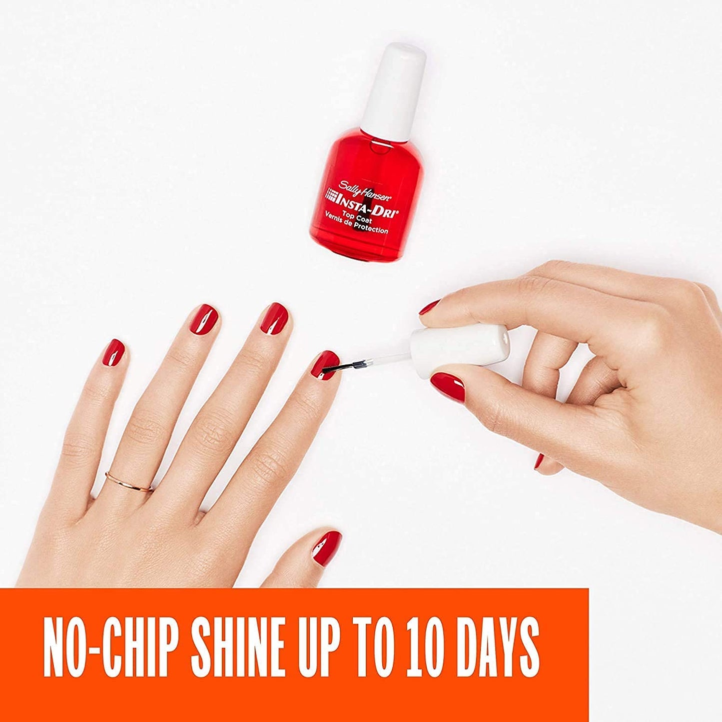 Sally Hansen Insta-Dri®, Clear Top Coat, Quick Dry, Long Lasting, Streak-Free Shine, Clear Nail Polish
