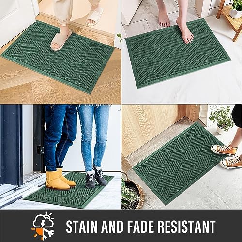 HIYARD Sturdy Front Door Mat, Absorbent Muddy Dirt Resist Welcome Door Mats - Image 5