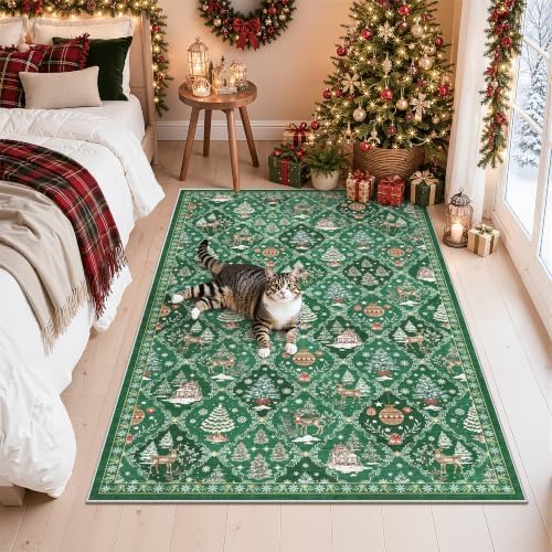 3x5 Christmas Non-Slip Area Rug - Image 3