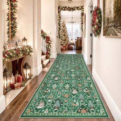 Christmas 3x8 Washable Kitchen Runner Rug - Image 3
