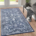 KILOCOCO Area Rug 3x5 Washable Entryway Rug Non Slip Blue Kitchen Rugs by Kilococo