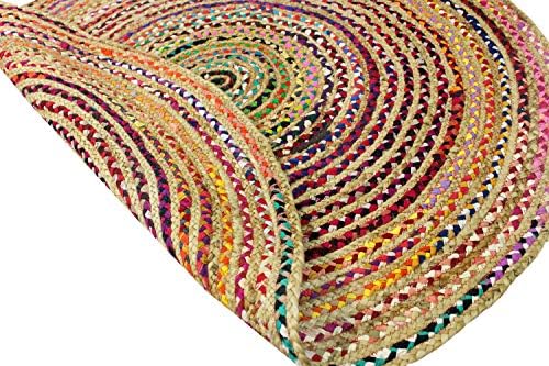 COTTON CRAFT Jute Chindi Braid Rag Rug - Image 6