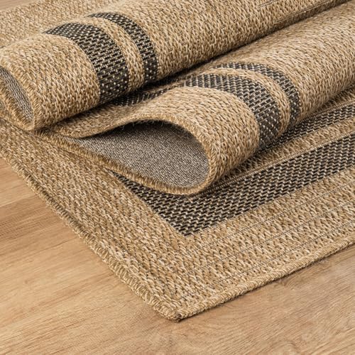 Beverly Rug Easy Jute Bordered Entry Rug 2x3 Washable Durable Indoor Outdoor - Image 3
