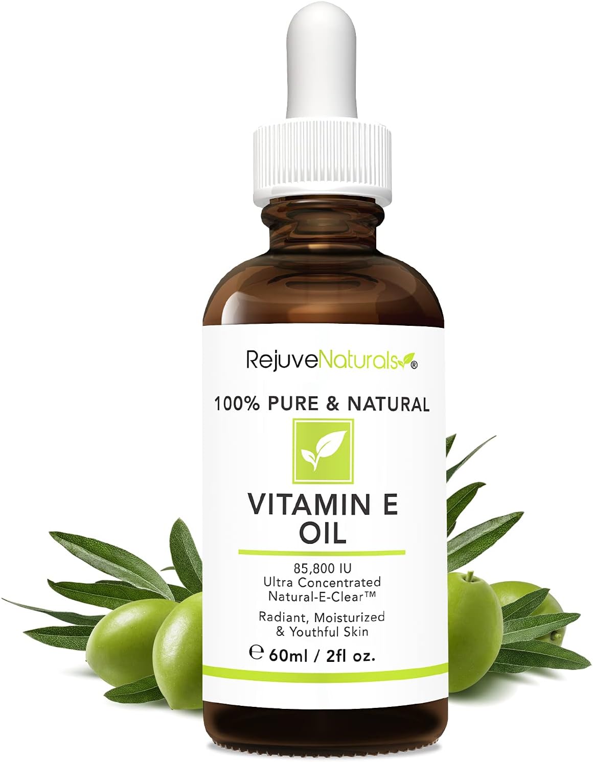 Vitamin E Oil - 100% Pure & Natural, 85,800 IU. Repair Dry, Damaged Skin from Surgery & Acne, Age Spots & Wrinkles. Boost Collagen for Moisturized, Youthful-looking Skin. d-alpha tocopherol, 2 Fl Oz