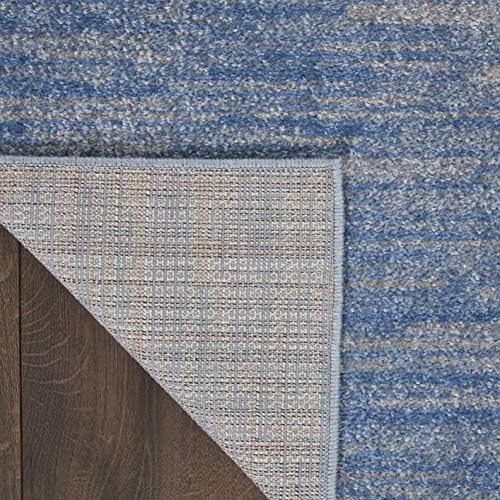 Nourison Home Nourison Essentials Blue Grey 2'2" x 10' Area Rug - Image 4