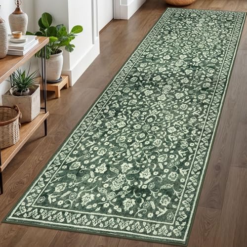 Washable Vintage 3x8 Runner Rug Non Slip Runners - Image 2