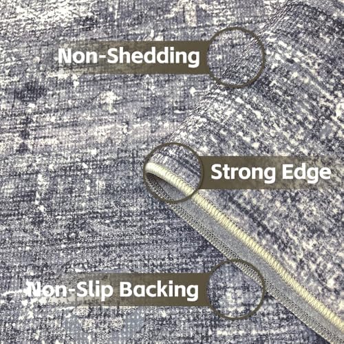5x7 Light Grey Washable Area Rug - Image 5