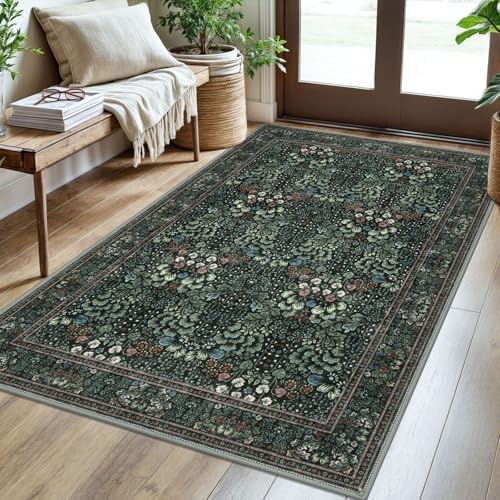 SIILOOM 3x5 Washable Area Rug Non Slip Door Mat Indoor by SiiloomRug