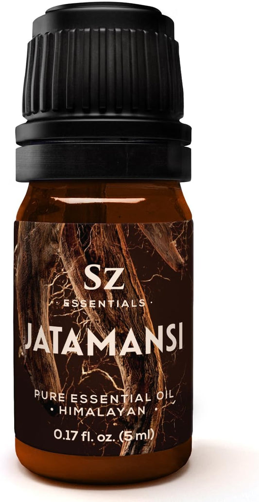 Jatamansi Essential Oil aka Spikenard - 100% Pure & Undiluted - Extracted from Nardostachys Jatamansi - Strong & Powerful Scent with Earthy Overtones - Therapeutic Grade - 0.17oz