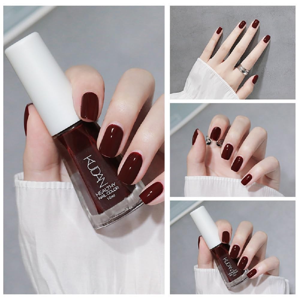 Nail Polish set - Nail Lacquer Quick Dry, Full Size, Vibrant, Colorful, Trendy, Glitter, Glossy, Metallic, Matte Nail Art Nail Shades (N18 light coffee, 52g)