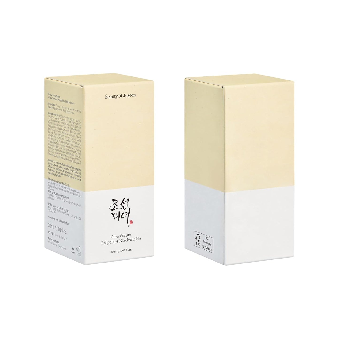 Beauty of Joseon Glow Serum Propolis and Niacinamide Hydrating Facial Soothing Moisturizer for Uneven Skin Tone Korean Skin Care 30ml 1 fl.oz