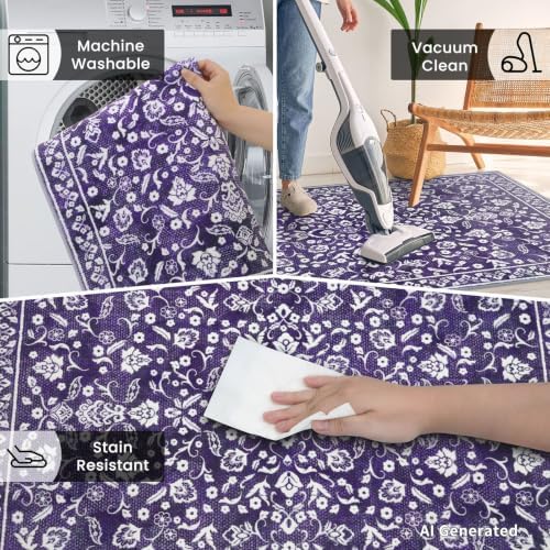 Washable Vintage 2x6 Runner Rug Non Slip Runners - Image 6