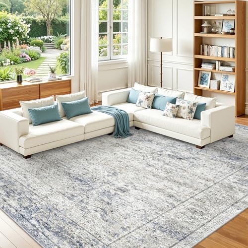 8x10 Area Rugs for Living Room, Large Washable Rug by Restydon
