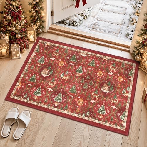 2x3 Christmas Small Non-Slip Area Rug - Image 3