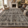 Washable Area Rug 8'x10' Living Room, Vintage MCM by Jainmy