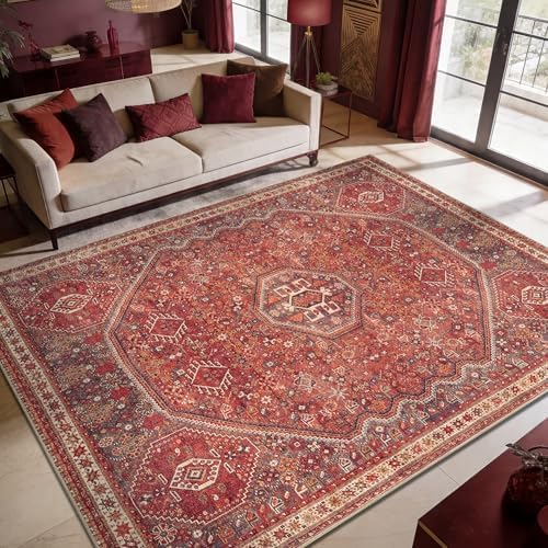 Keen Home Design Vintage Washable Area Rug, Non-Slip Low Pile by KeenHomeDesign