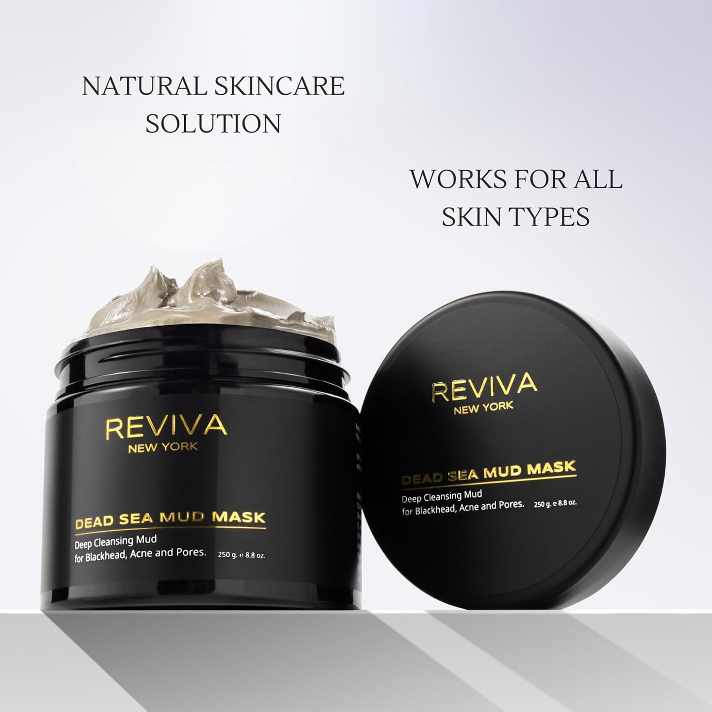 Dead Sea Mud Mask for Face and Body - Clay Mask for Blackhead Remover, Acne Treatment and Pore Minimizer - Organic Clay Mask for Men & Women - Deep Cleansing Recovery Mud Mask for Skincare