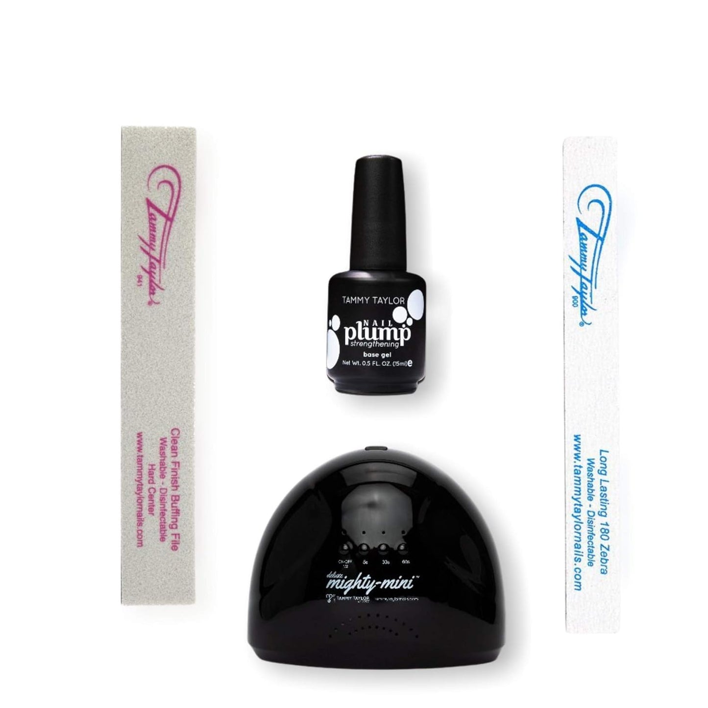 Tammy Taylor Nail Plump Nail Hardener | Extra Strength Healthy Natural Nail Strengthener Polish for Thin Nails and Split Nail Growth Oil Treatment | Helps Repair Nail Biting Damage | Deluxe Kit