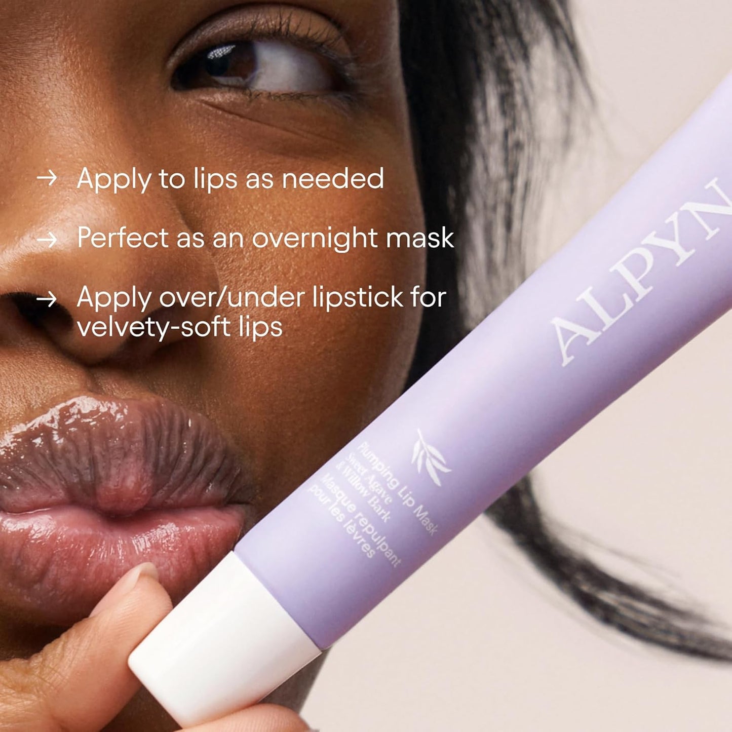 ALPYN Willow & Sweet Agave Plumping Lip Mask with Hyaluronic Acid, 0.5 oz