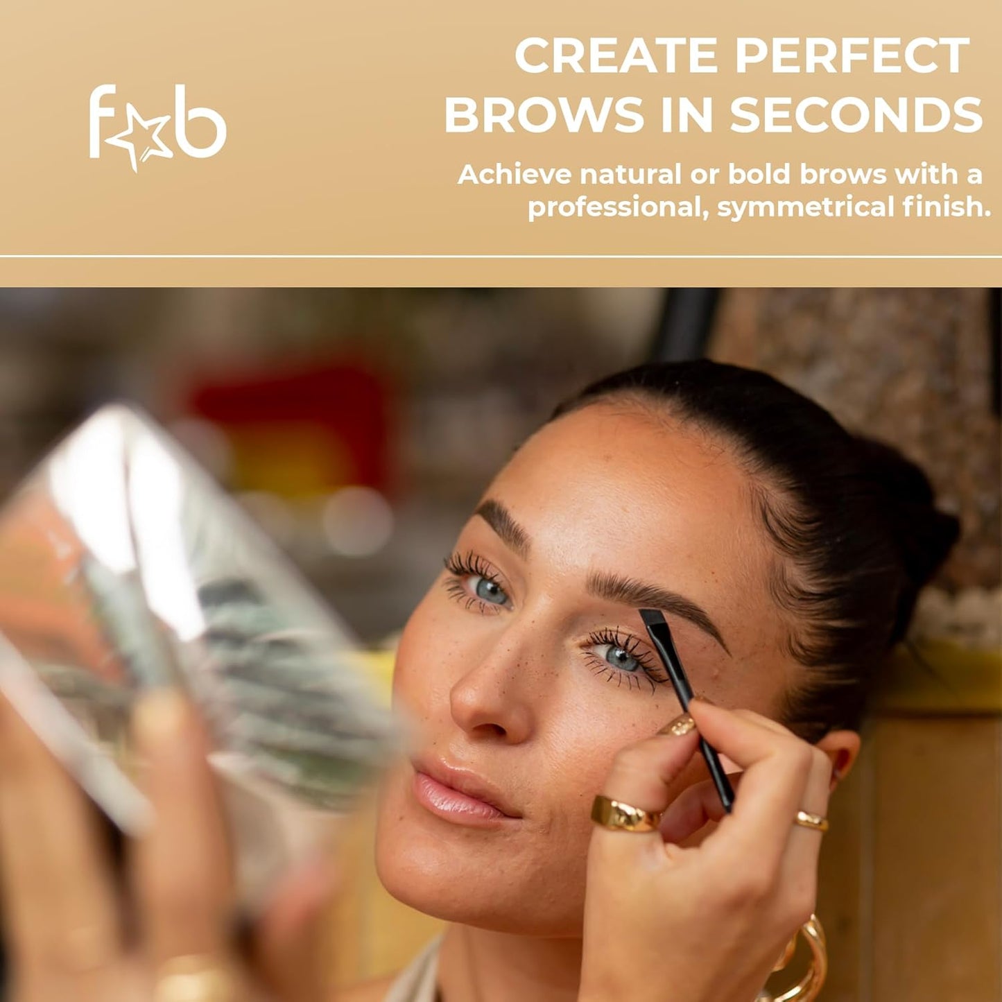 Duo Eyebrow Kit - Light / Medium Brown Makeup Kits Eye Brow Stencil Contour Palette Cosmetics Powder for Women