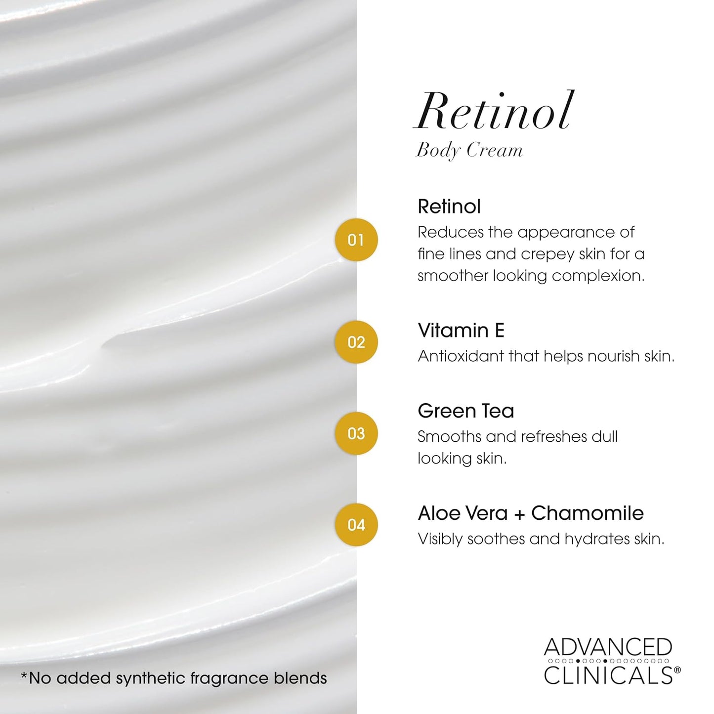 Advanced Clinicals Retinol Body Lotion + Collagen Body Oil 2pc Skincare Set For Women & Men | Fragrance Free Retinol Lotion + Collagen Massage Body Oil To Improve Appearance Of Crepey Skin, 2pc Set