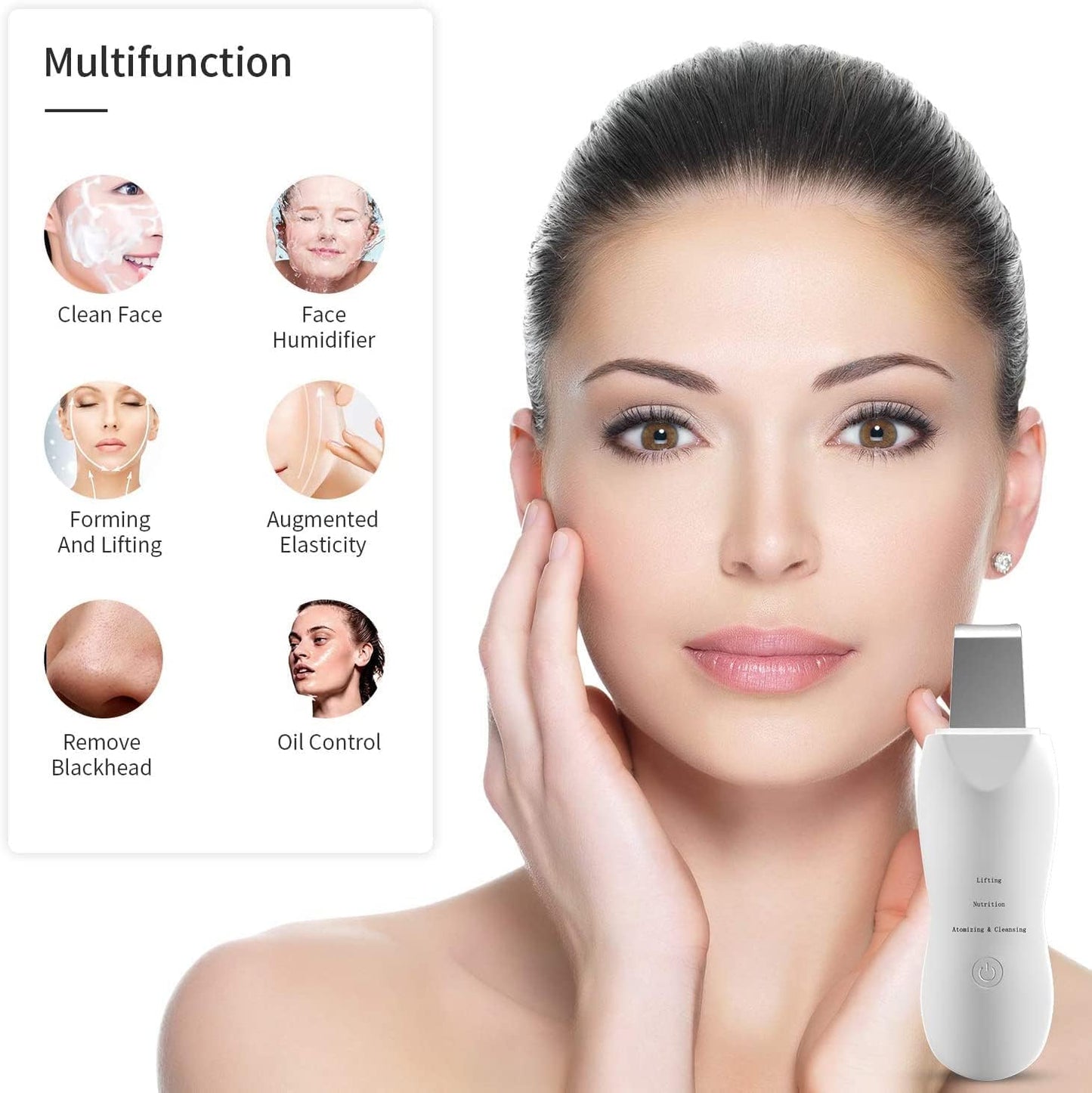 Face Lifting Machine for Blackhead Extractor Facial Deep Cleaning and Moisturizing Spray Tool（Spray with Upgrades）
