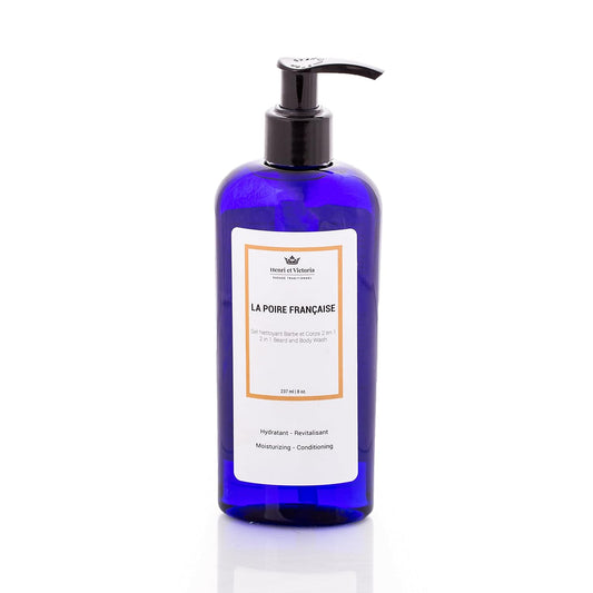 La Poire Francaise Beard Wash Body Wash For Men Hand Made | Moisturizing and soothing | 8oz