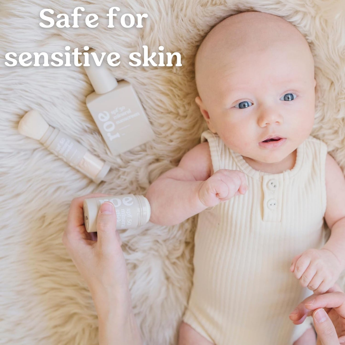 Roe Wellness- Baby Sunscreen Stick SPF 50 Roll-on Stick Clean Ingredients Zinc Oxide | Face & Body UVA & UVB Protection For Toddlers, Newborns