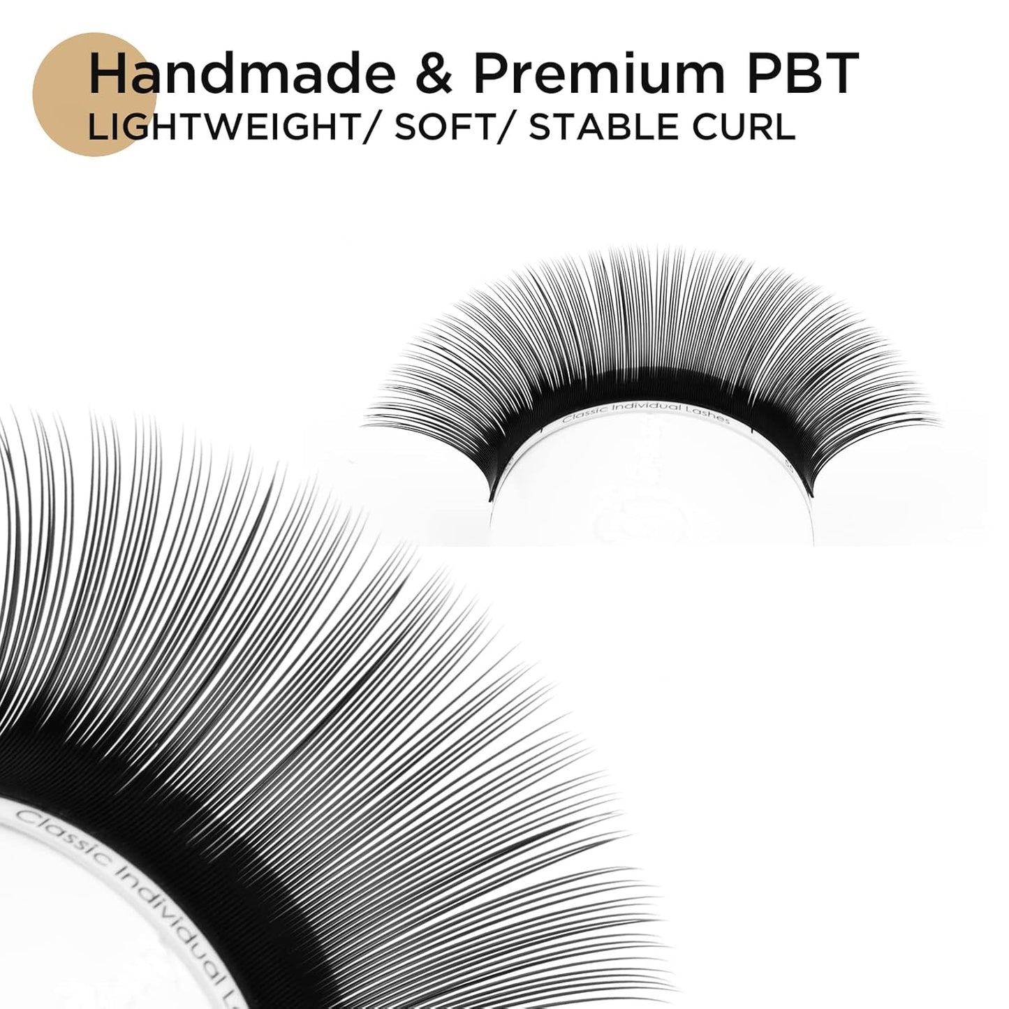 LASHVIEW Eyelash Extensions,Individual Lashes,0.15 Thickness C Curl 13mm, Premium Single &Classic Lashes,Natural Semi Permanent Eyelashes, Lashes,Soft Application-Friendly