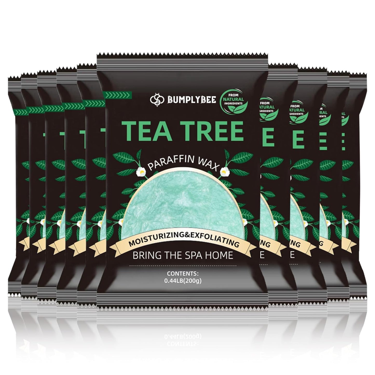Paraffin Wax for Hand and Feet,10 Pack Tea Tree Paraffin Wax Refills for Hand & Foot Wax Bath, Moisturizing Hands Feet, Deep Hydration