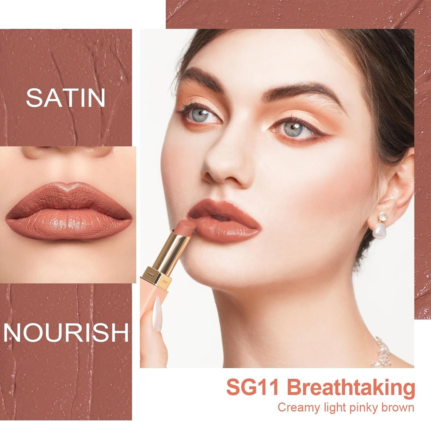 Oulac Color Rich Satin Lipstick Set For Women Red Burgundy Lipsticks High Impact Lipcolor Tinted Lip Balm, Nourishing, Satin Finish, Moisturizing Creamy Formula, Vegan Gluten Free (11+14+15)