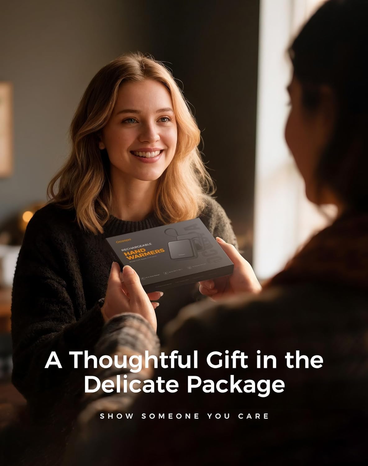 Ocoopa Hand Warmers Rechargeable UT5 Nano – Slim Electric Pocket Heater, Smart Temp Control, 14Hrs Battery, UL Safety, Artists in Bloom Design, Practical Gifts for Women, Christmas, Outdoor, Office