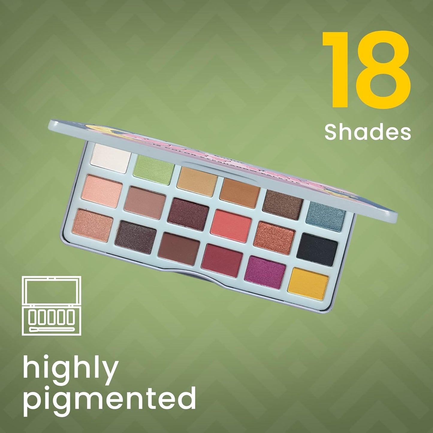 Cosmetics Fairy Tale Eye Shadow Palette Makeup, 18 Ultra-Blendable, Vibrant Matte & Shimmer Eyeshadow - Eyeshadow Palette Set With Mirror - Long Lasting, Travel-Size Makeup Palette