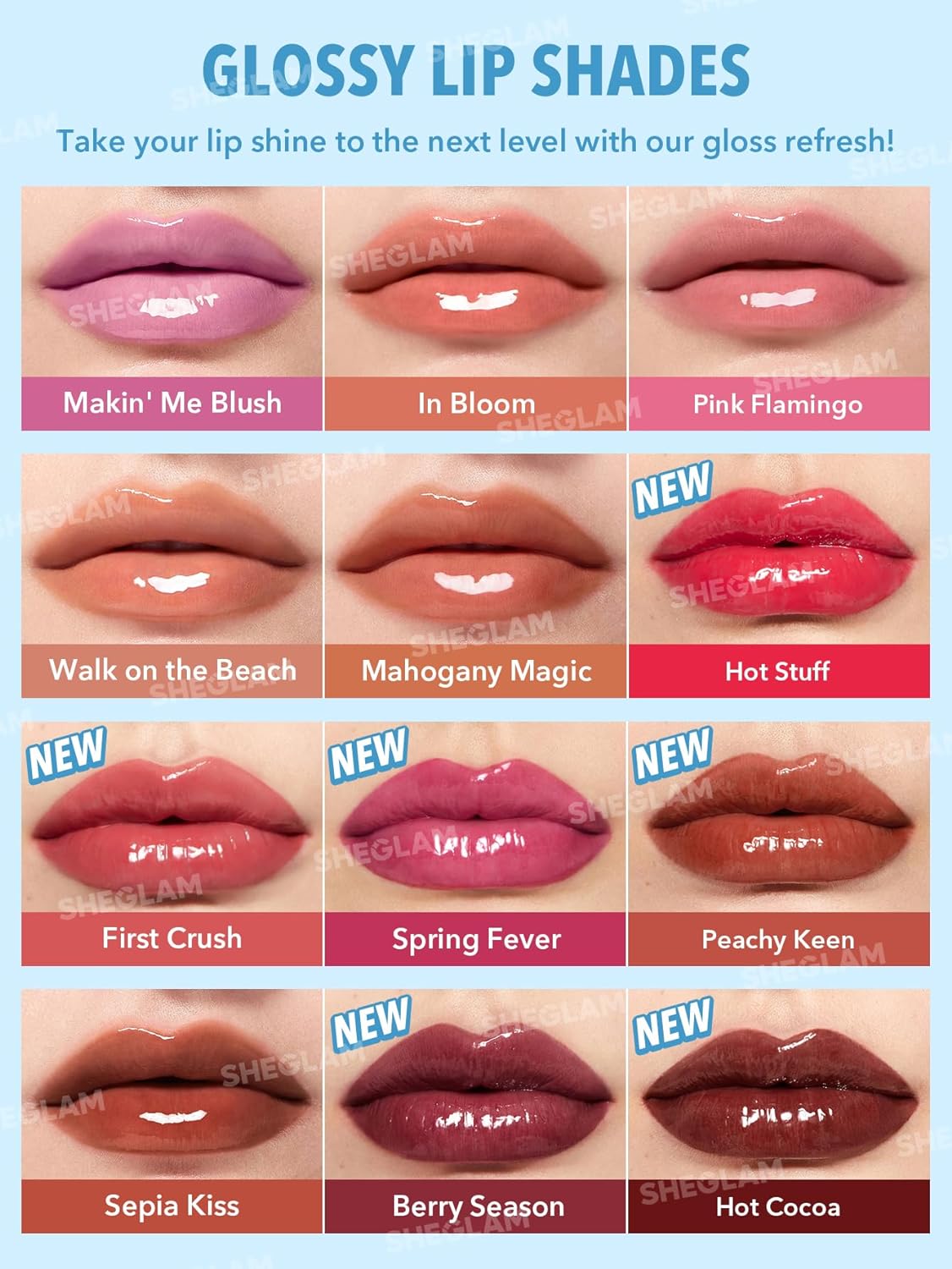 SHEGLAM PoutPerfect Moisturizing Solid Lip Gloss Non Sticky Lipstick with Coconut Oil - Walk on the Beach