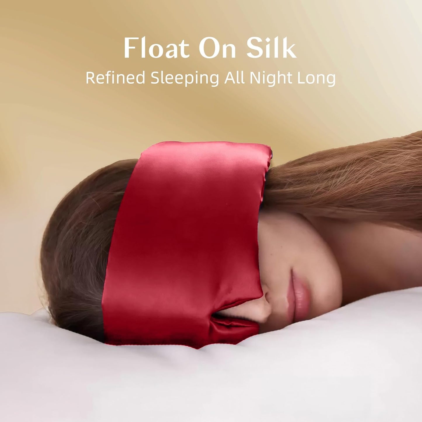 Silk Sleep Mask for Women and Men, Side Sleeper, 22 Momme Pure Mulberry Silk Total Blackout 100% Mulberry Eye Mask with Adjustable Headband Full Size, Eye Masks for Sleeping and Travel