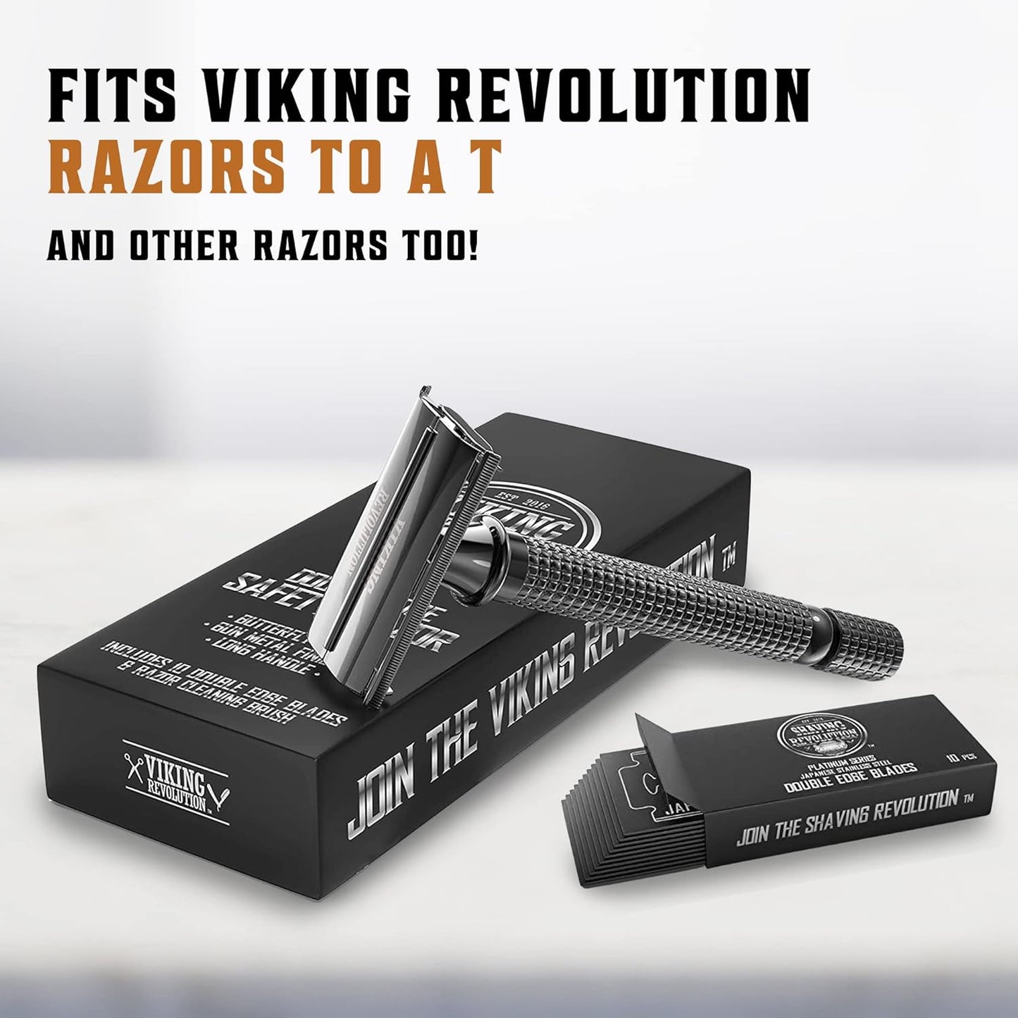 50 Count Double Edge Razor Blades - Men's Safety for Shaving Platinum Japanese Stainless Steel a Smooth, Precise and Clean Shave