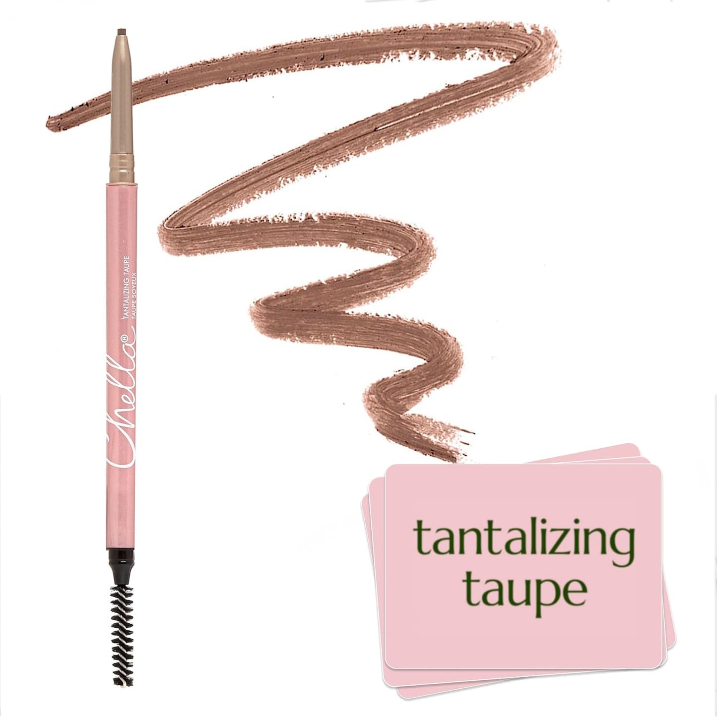 Chella Eyebrow Pencil – Easy-to-Use Brow Definer for Shaping, Filling & Blending – Long-Wear Taupe Eyebrow Pencils for Women with Precise Tip (Taupe)