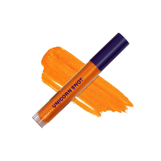 UNICORN SNOT Liquid Metal Lip Paint | Intense Pigment, Non-drying, Metallic Lip Color for Halloween Costume & Anime Cosplay | Gluten Free, Vegan & Cruelty-free Lip Makeup - BLAZE (Orange)